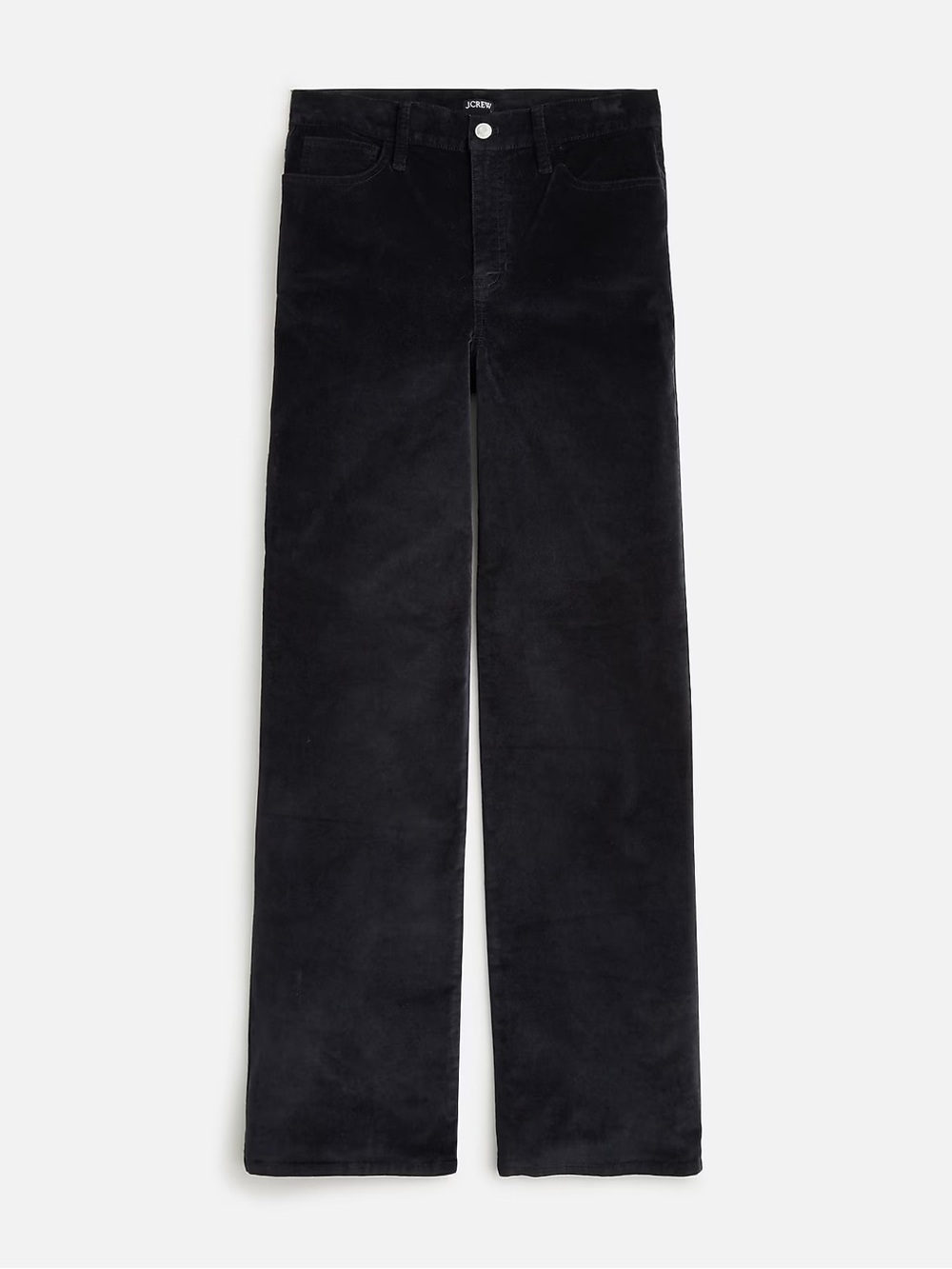 J. Crew  Women’s Slim Wide Leg Black Velvet Pant in size 32 waist